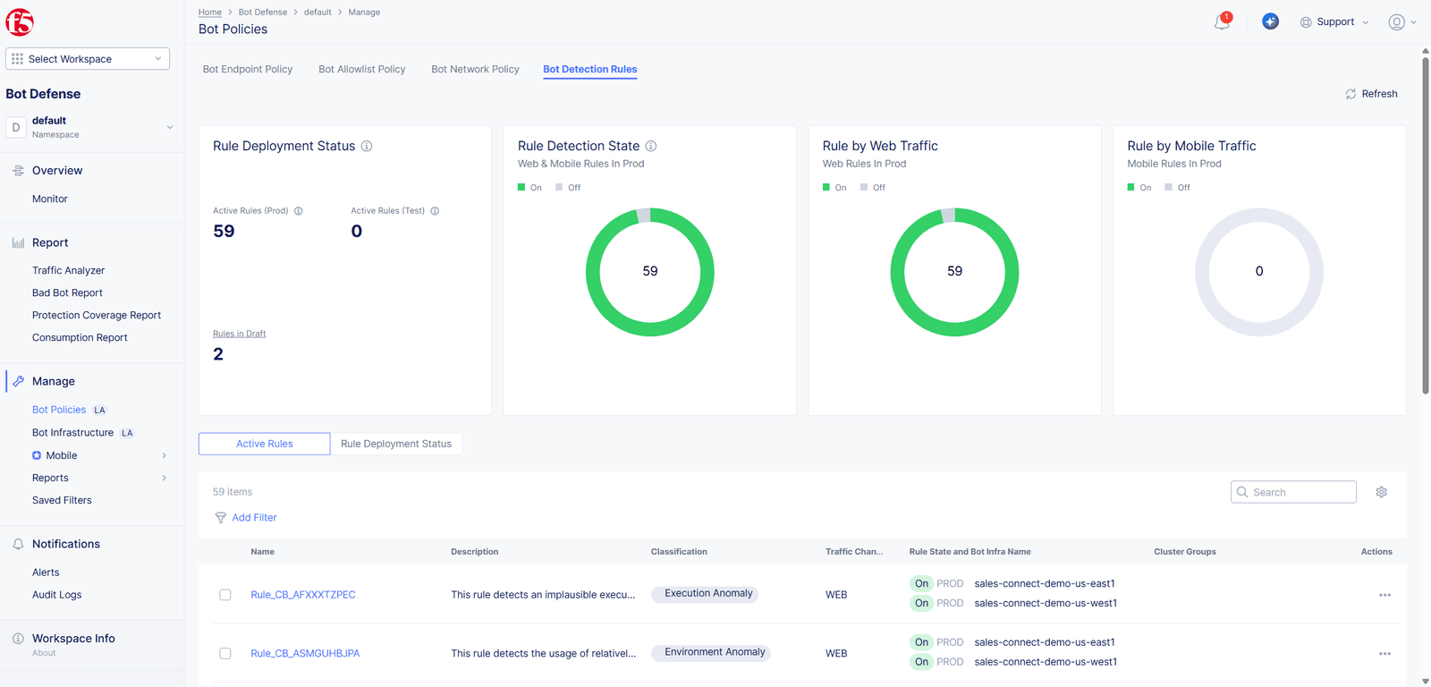 Gain control of your environment with bot detection rules